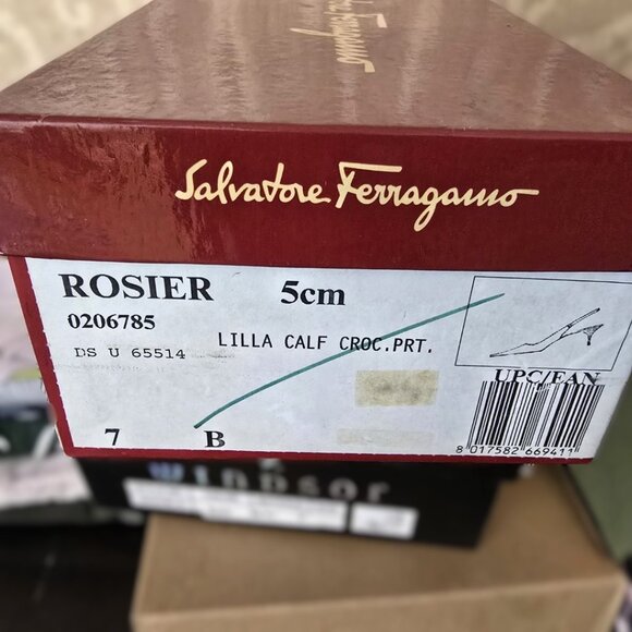 Vintage Salvatore Ferragamo Rosier Beige Leather Slingback Heels — Size 7.5 B - Picture 9 of 9